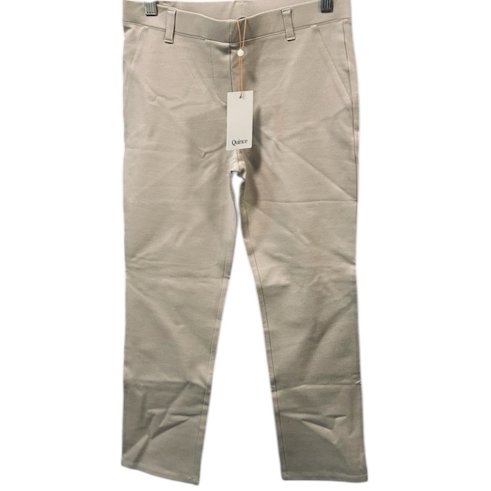 NWT QUINCE Ultra-Stretch Ponte Straight Leg Pants Ecru XS / 26 3741 - Picture 8 of 12